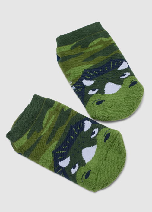 Ciorapi Antislip Albastri/Verzi Baieti 3-10 Ani [2]