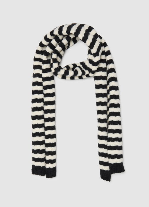 OVS Kids Шарф Для Девочек Black-Striped Off-White 3-10 Лет [1]