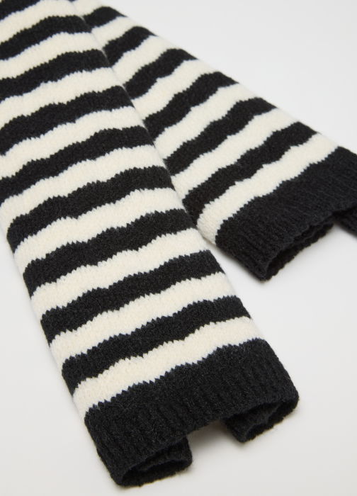 OVS Kids Шарф Для Девочек Black-Striped Off-White 3-10 Лет [2]