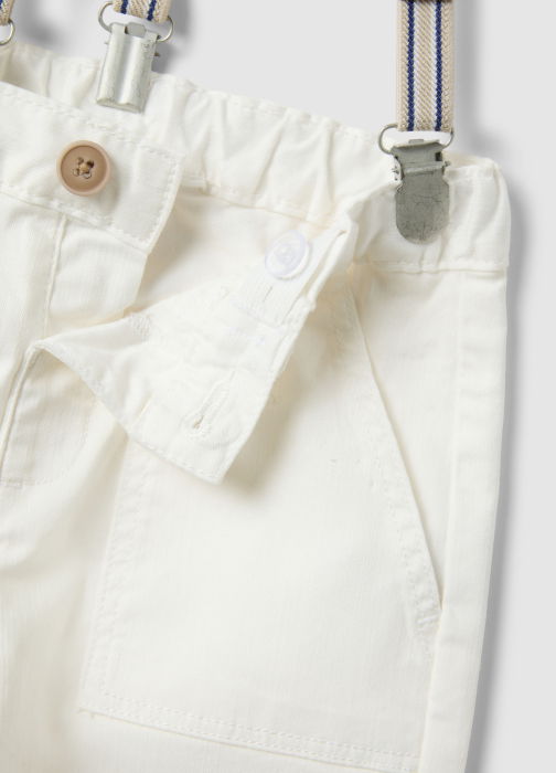 Pantaloni Albi Baieti 9-36 Luni [4]
