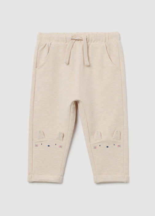 OVS Kids Pantaloni Sport Beige Melange Fete 9-36 Luni [1]