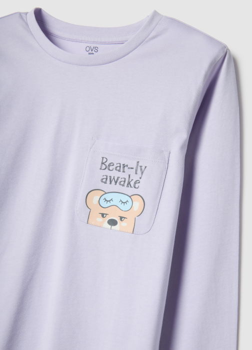 OVS Kids Pijama Maneca Lunga Violet Pal Fete 10-15 Ani [3]