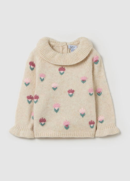 OVS Kids Pulover Beige Melange Fete 9-36 Luni [1]