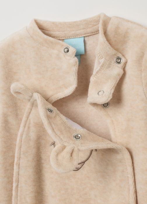 OVS Kids Salopeta Beige Melange Baieti 0-9 Luni [3]