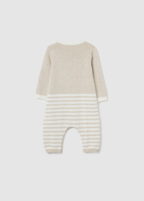 OVS Kids Salopeta Beige Melange Baieti 0-9 Luni [2]