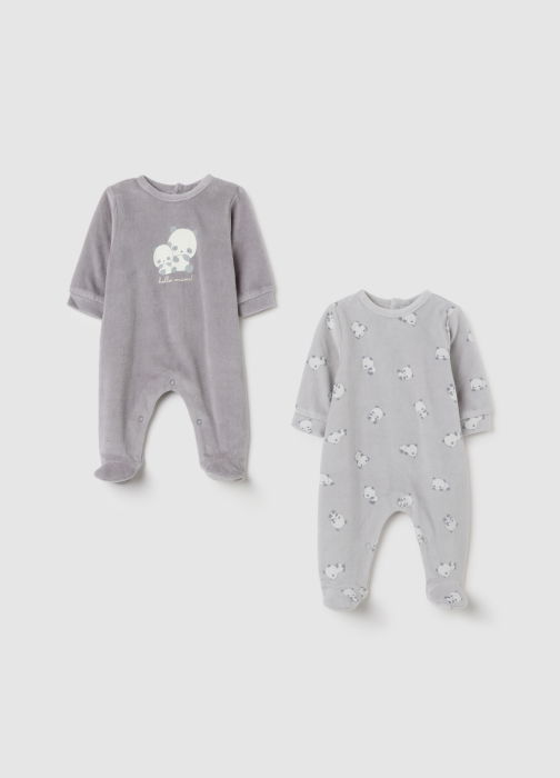 OVS Kids Salopeta-Pijama Ultimate Gray Baieti 9-36 Luni [1]