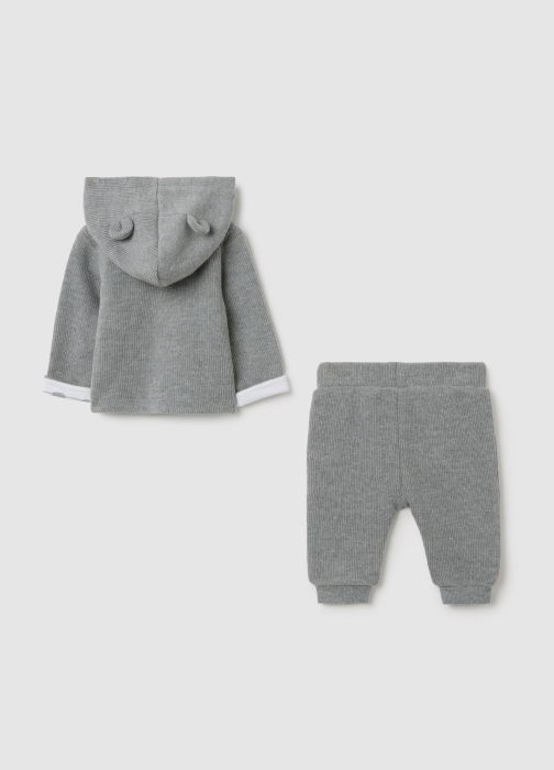 OVS Kids Set Tricou + Pantaloni Gri Baieti 0-9 Luni [2]