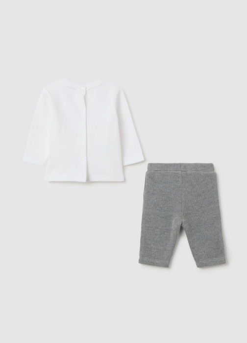 OVS Kids Набор Футболка + Штаны Для Мальчиков Lucent White 0-9 Месяцев [2]