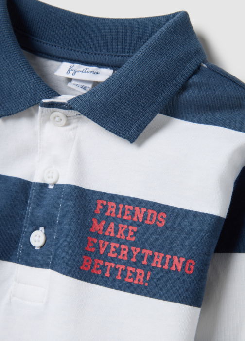 OVS Kids Поло С Длинным Рукавом Для Мальчиков White/Blue  9-36 Месяцев [3]