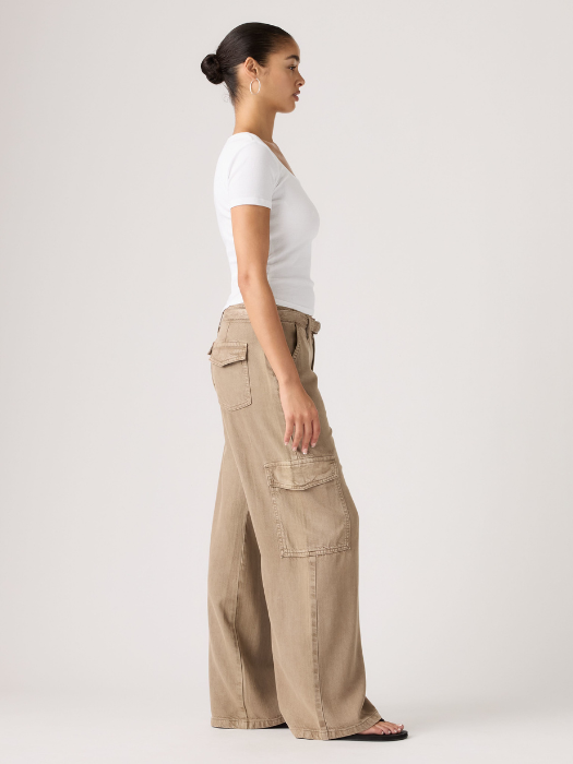 Pantaloni Bej Baggy Femei [2]