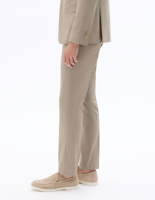 Pantaloni Bej Închis Slim Barbati [4]