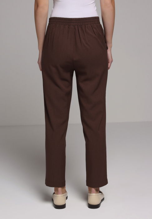 Женские Брюки Бежевые Regular [4]