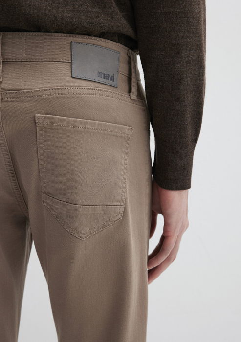 Pantaloni Bej Slim Straight Barbati [7]
