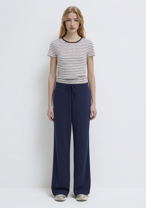 Pantaloni Blue Wide Femei [3]