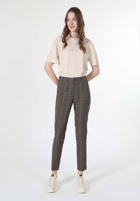 Женские Брюки Коричневые Regular [3]