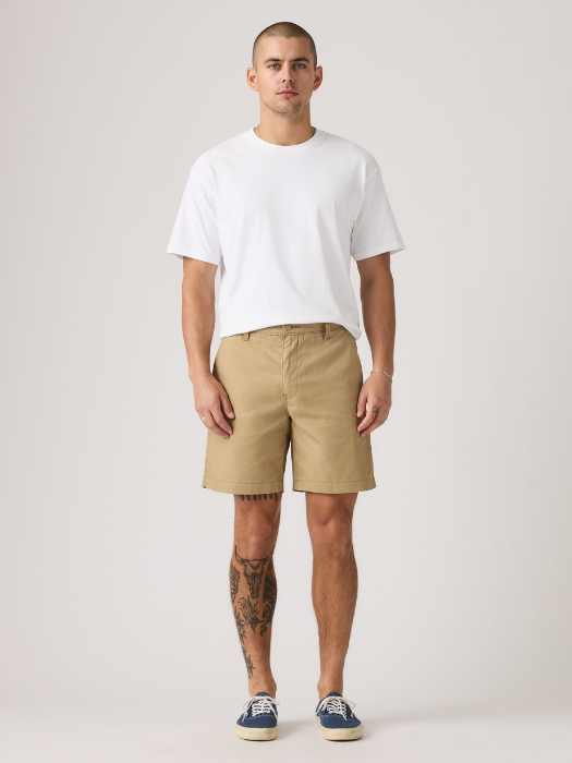 Мужские Шорты Бежевые Straight [3]