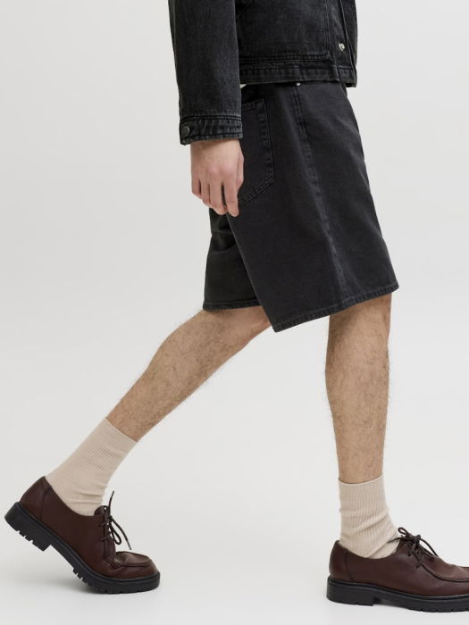 Pantaloni Scurti Negri Relaxed Barbati [4]