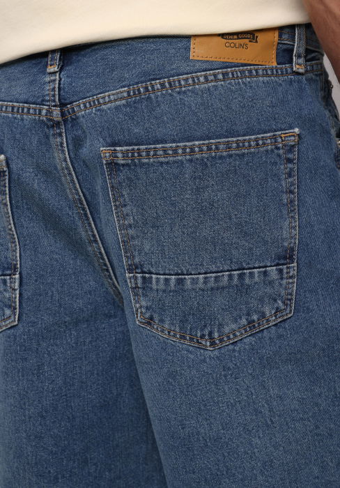 Мужские Шорты Темно-Синие Loose [6]