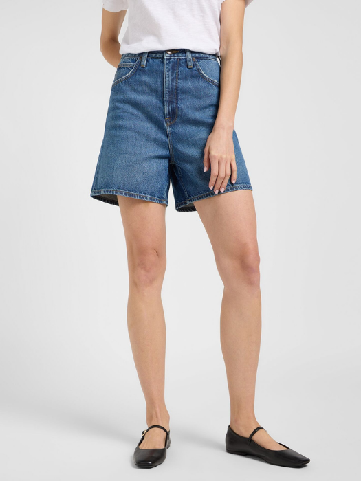 Женские Шорты Синие Wide Leg [2]