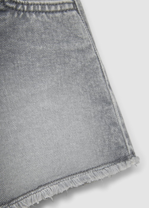 Pantaloni Scurti Denim Gri Inchis Fete 3-10 Ani [4]