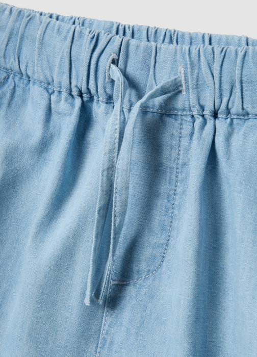Pantaloni Scurti Denim Light Blue Fete 3-10 Ani [4]