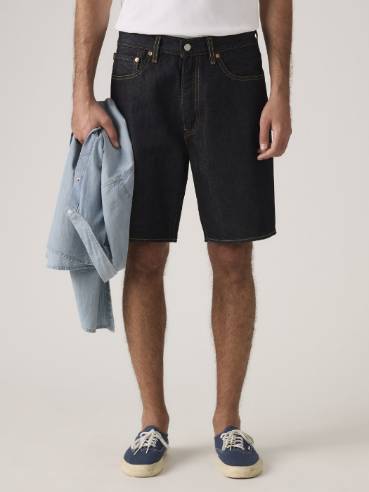 Pantaloni Scurti Indigo Loose Barbati [3]