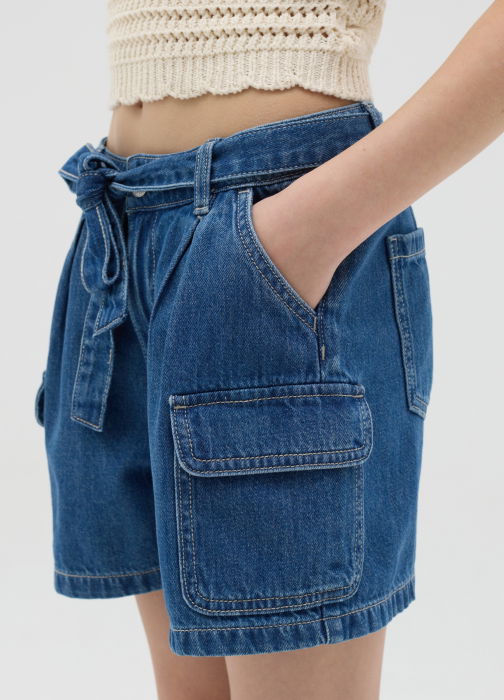 Pantaloni Scurti Medium Blue Fete 10-15 Ani [2]