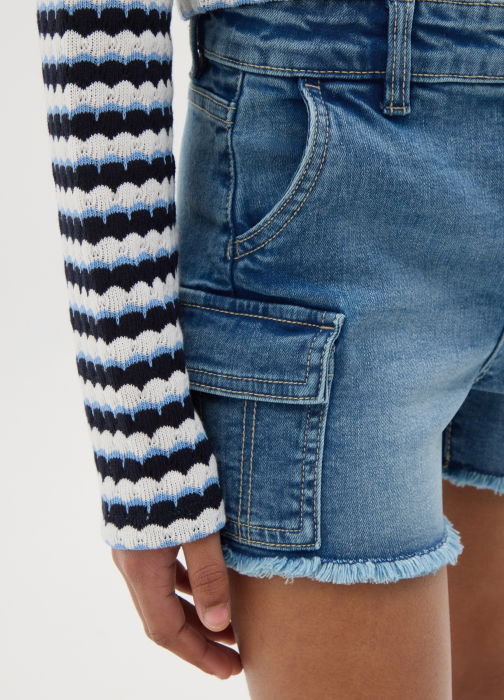 Pantaloni Scurti Medium Blue Fete 10-15 Ani [2]