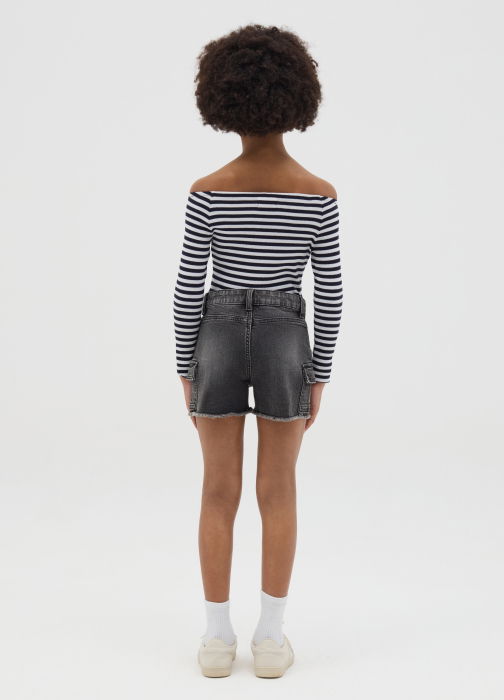 Pantaloni Scurti Negri Fete 10-15 Ani [3]