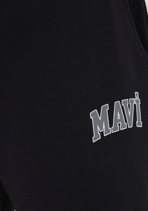 Pantaloni Scurti Negri Slim Straight Barbati [8]