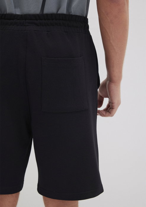 Pantaloni Scurti Negri Slim Straight Barbati [6]