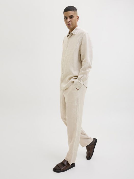 Pantaloni Bej Loose Barbati [2]