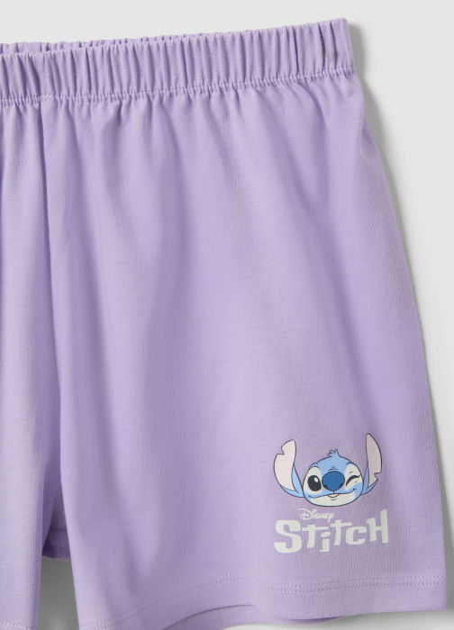 Пижама С Коротким Рукавом Для Девочек Белая/Фиолетовая 10-15 Лет [4]