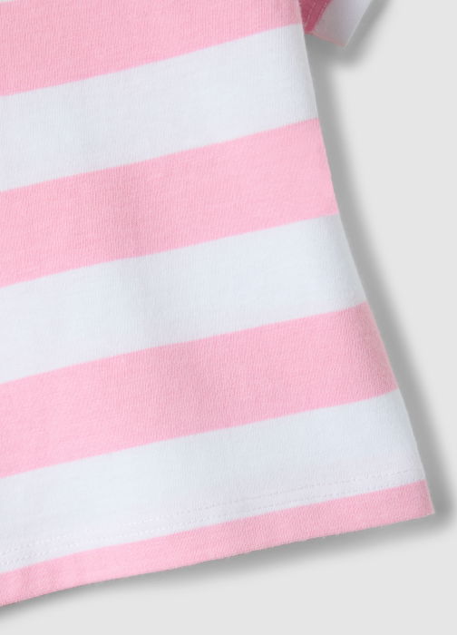 Поло Для Девочек Белый/Розовый 9-36 Месяцев [4]