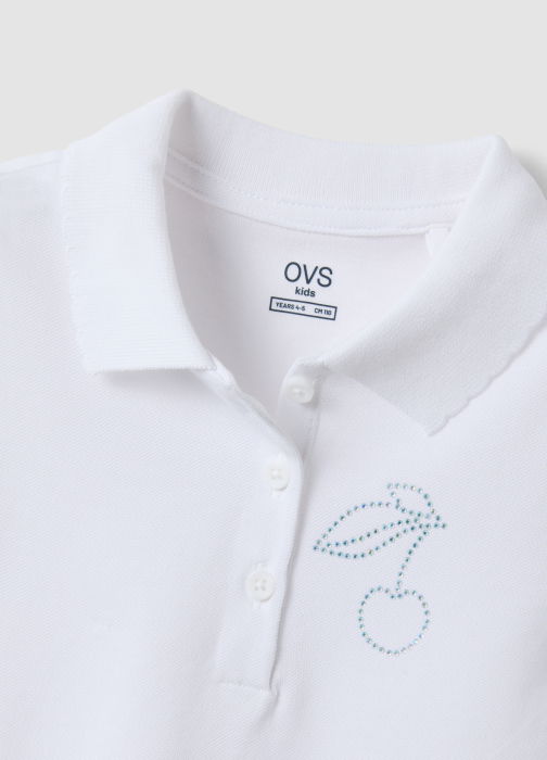 Поло Для Девочек Brilliant White 3-10 Лет [4]