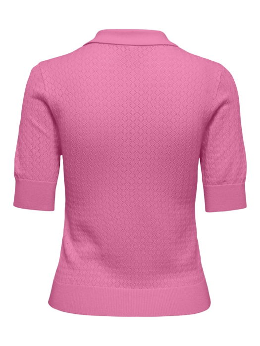 Женский Свитер С Коротким Рукавом Розовый Slim [2]