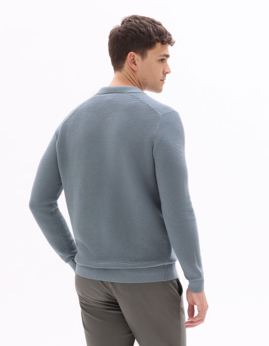 Pulover Gri Albastru Regular Barbati [3]