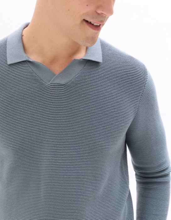 Pulover Gri Albastru Regular Barbati [4]