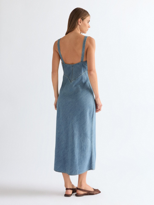 Rochie Albastra Slim Femei [3]