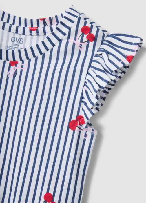 Rochie White-Striped Blue Fete 3-10 Ani [3]