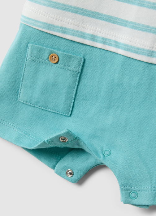 Salopeta Nile Blue Baieti 0-9 Luni [4]