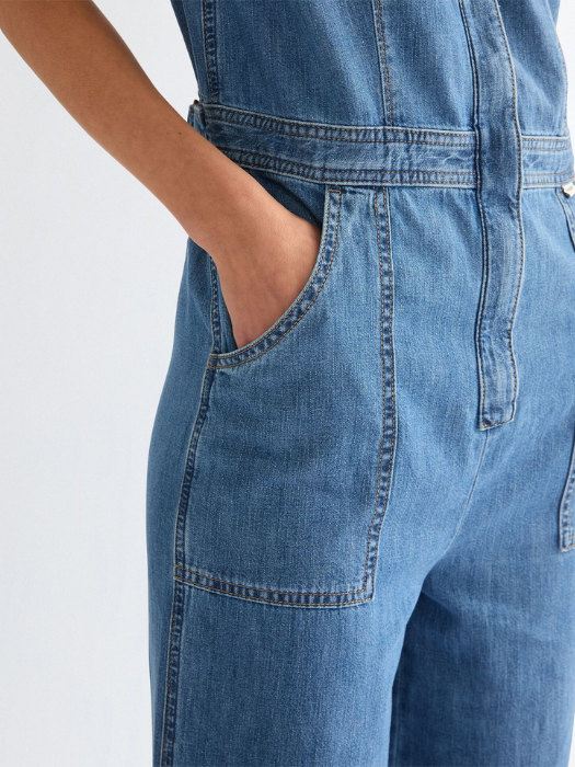 Salopeta-Pantaloni Navy Regular Femei [4]