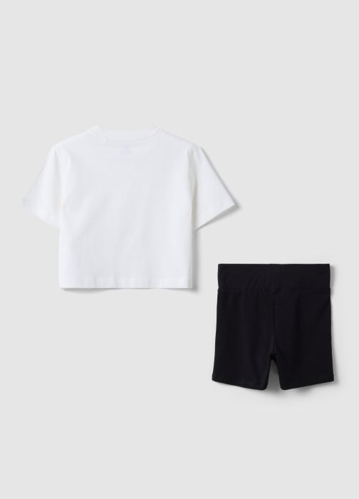 Set Tricou+Sorti White/Black Fete 10-15 Ani [2]