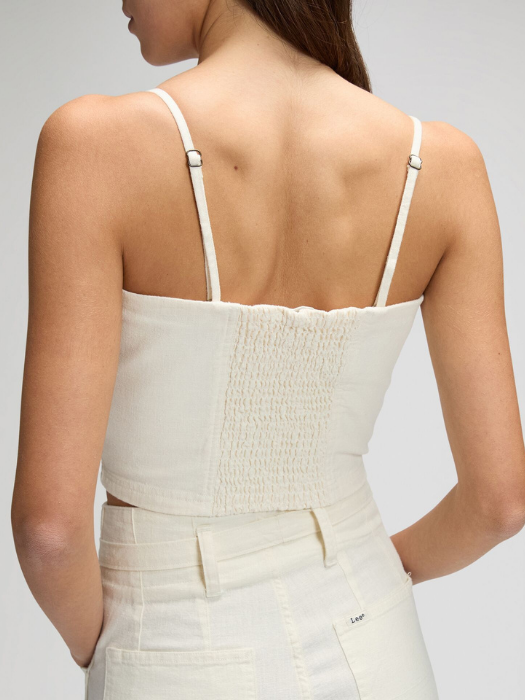 Top Alb Slim Femei [6]