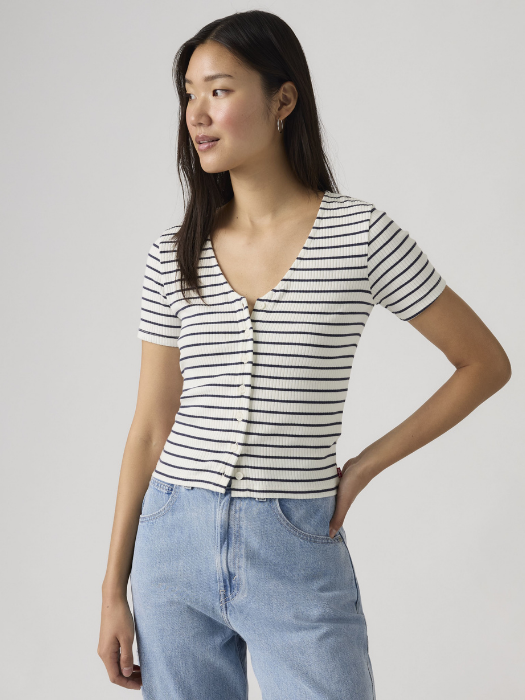 Tricou Alb/Negru Slim Femei [3]