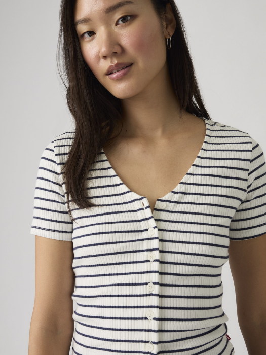 Tricou Alb/Negru Slim Femei [2]