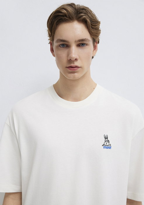 Tricou Alb Oversize Barbati [7]