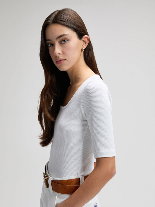 Женская Футболка Белая Slim [3]