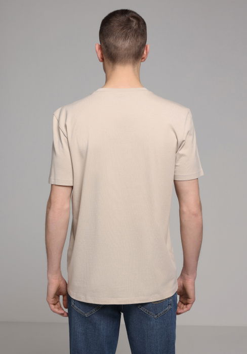 Мужская Футболка Бежевая  [2]