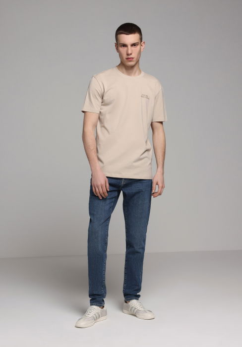 Мужская Футболка Бежевая  [3]
